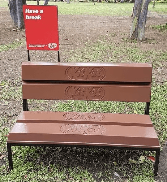 Kitkat have a break bench campaign image
