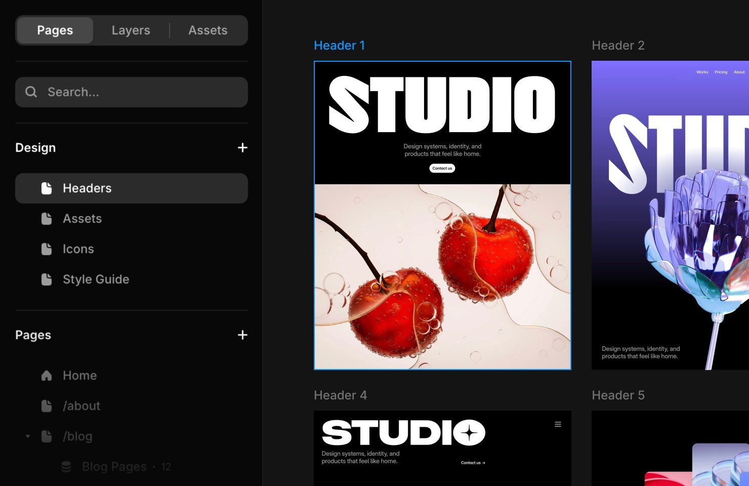 Unlimited design pages in Framer