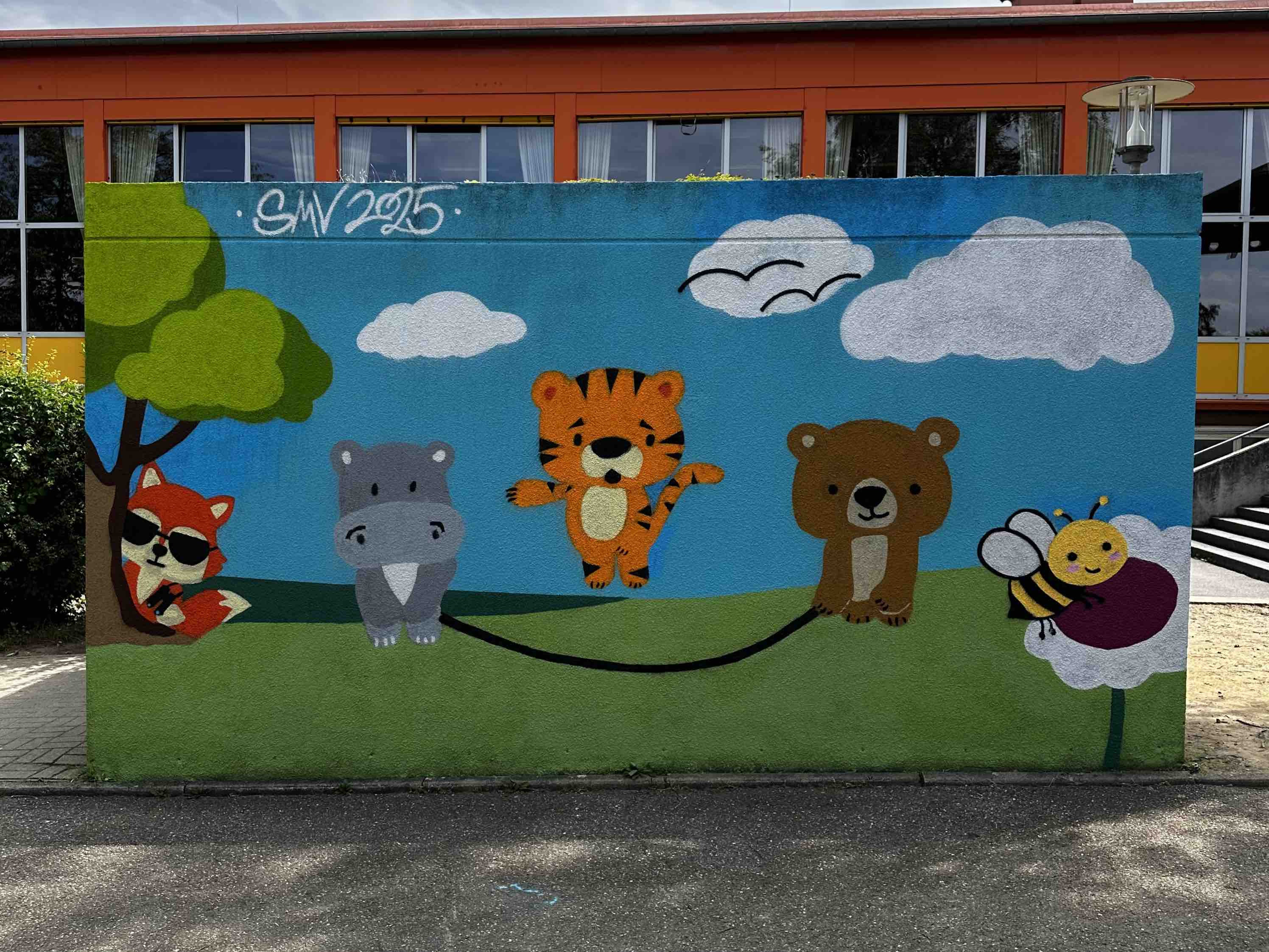 Graffiti-Kunstprojekt an der Leimbachtalschule in Dielheim