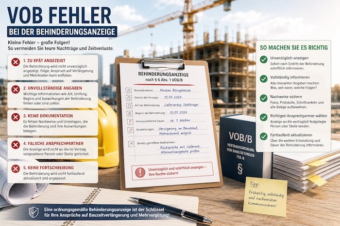 VOB Fehler bei der Behinderungsanzeige