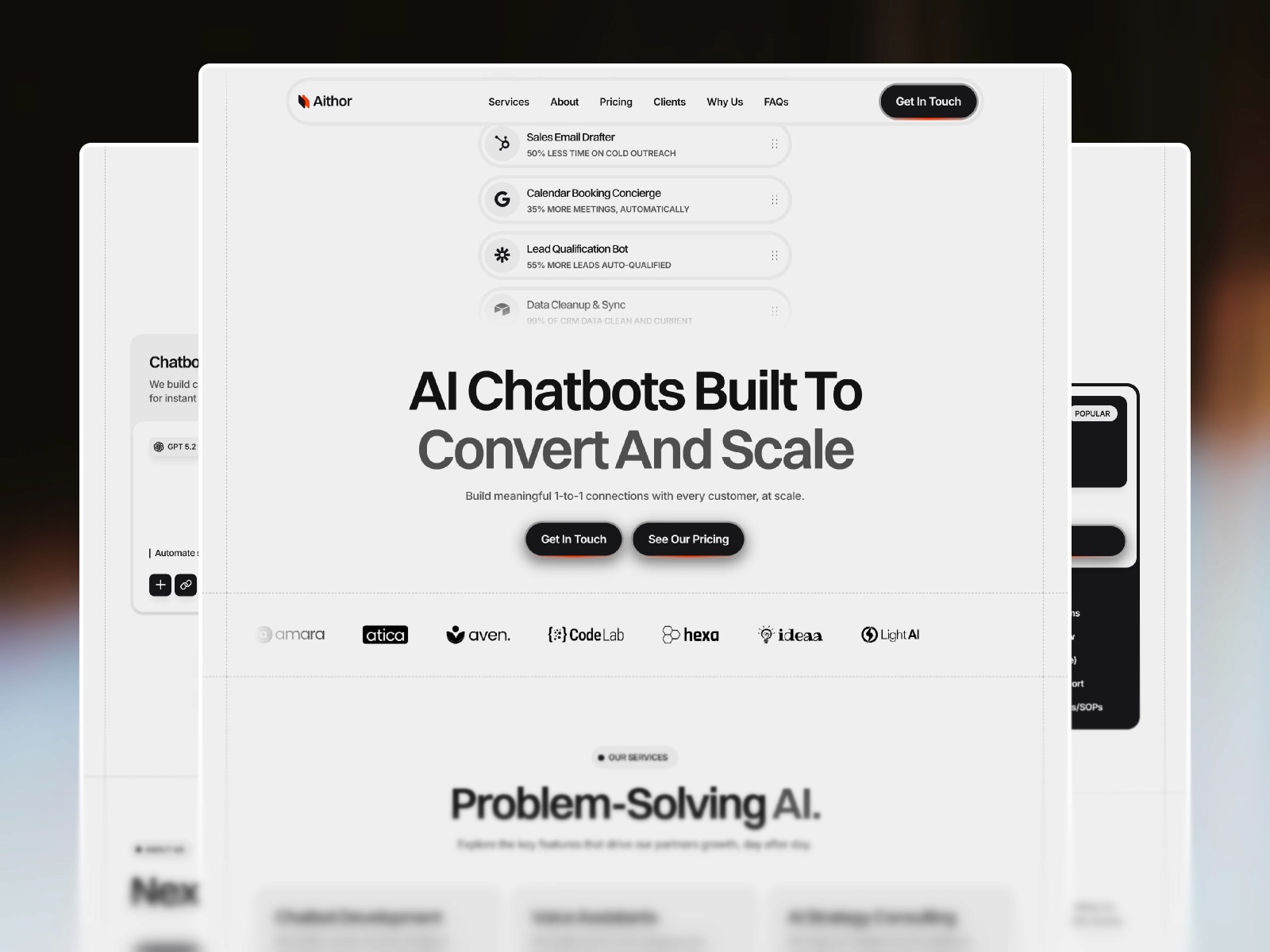 AIthor — 现代专业 AI 机构落地页设计灵感
