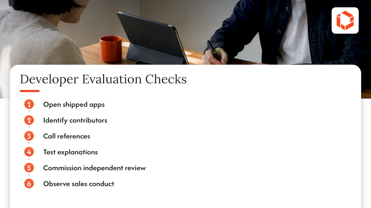 Six checks for evaluating an app developer