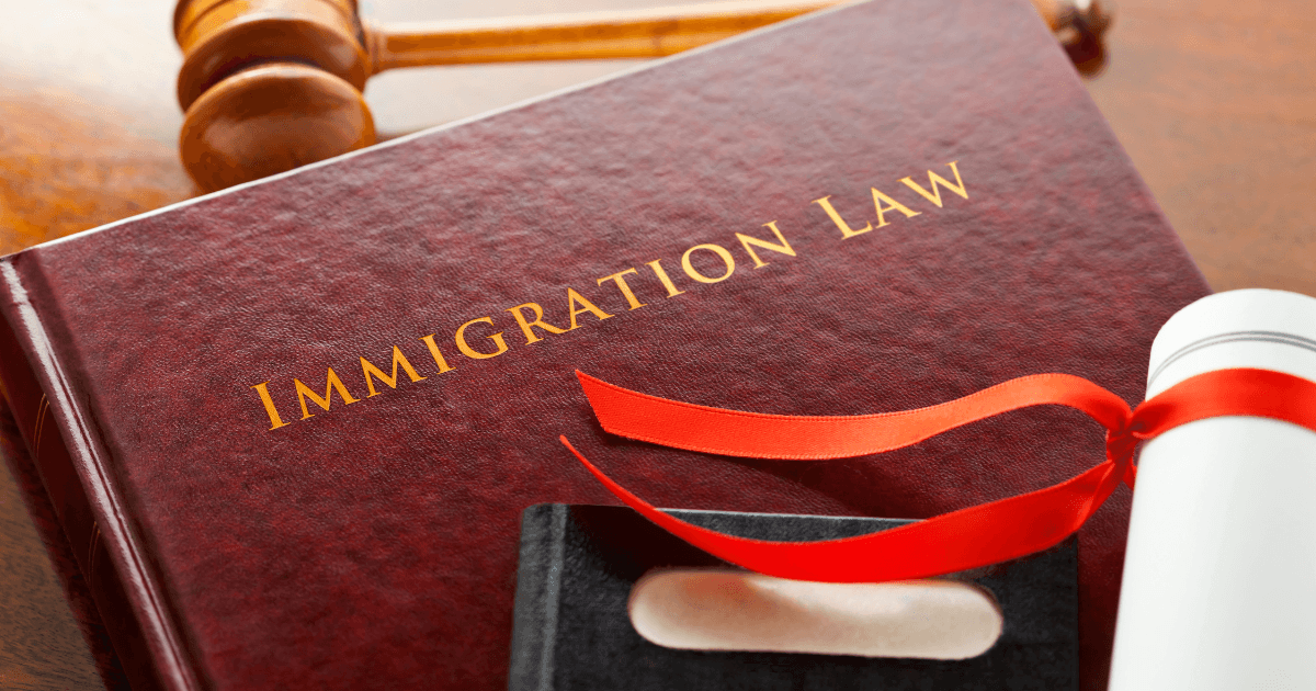 Book or document titled 'Immigration Law', providing clarity on intricate immigration topics and matters.