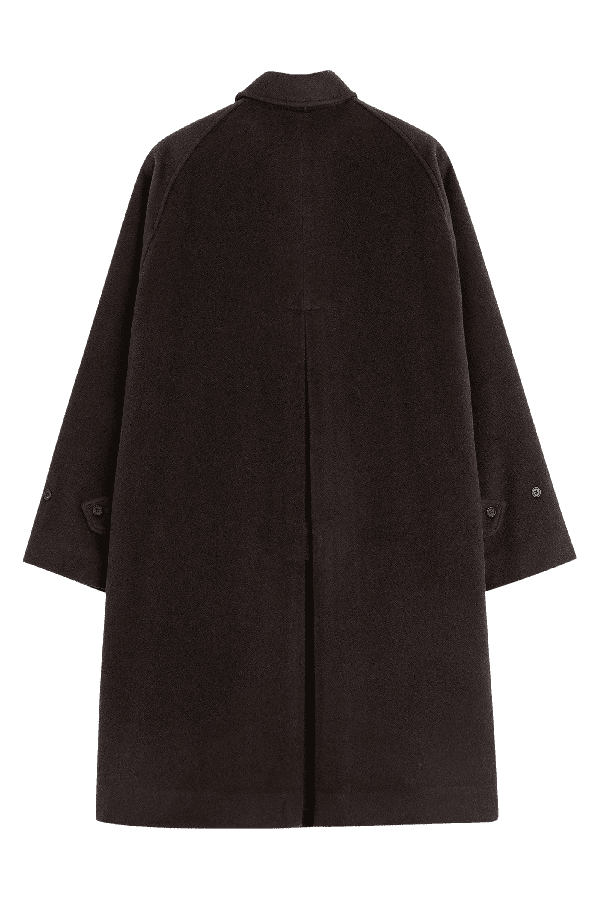 back shot of a deep brown coat