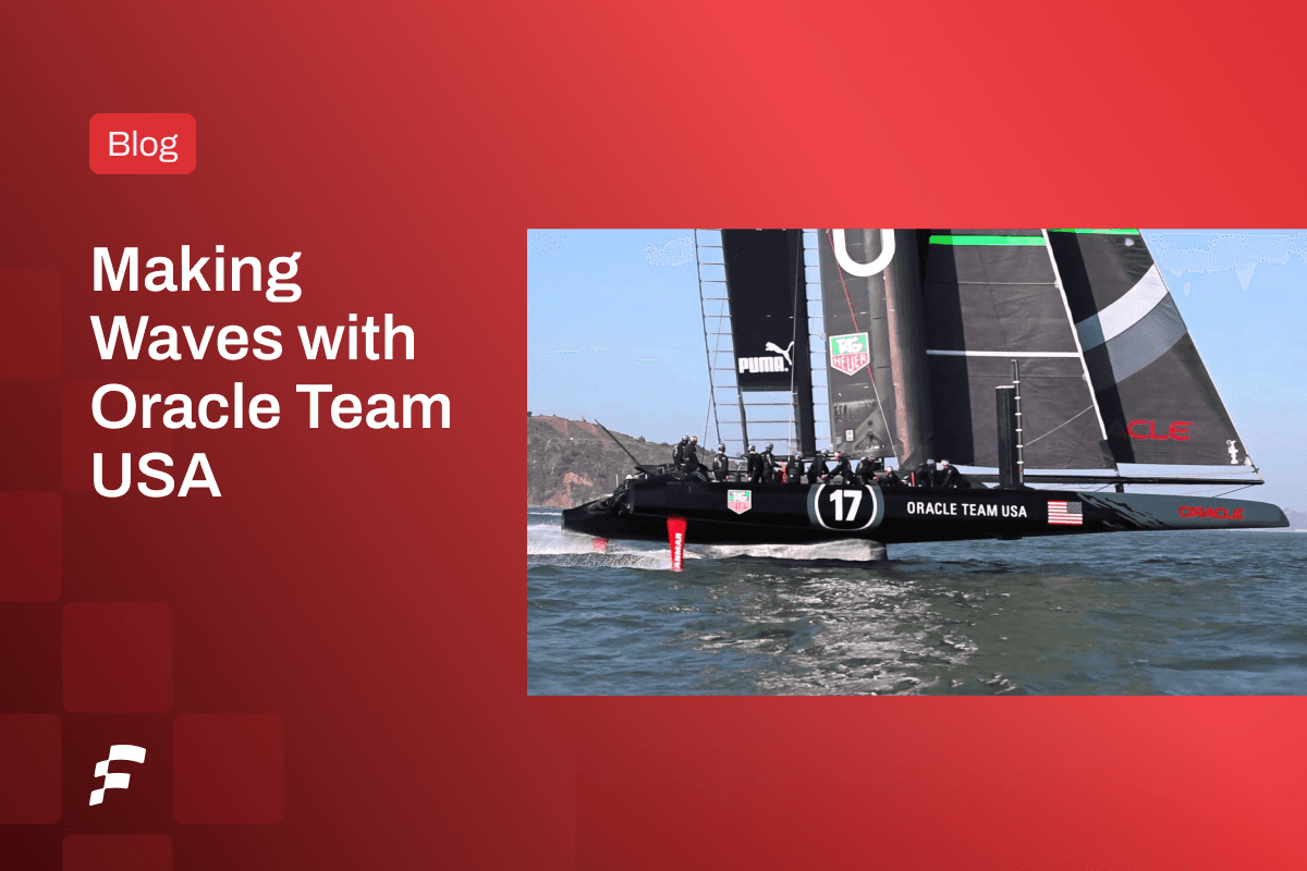 A digital representation of airflow over a large billboard structure in a CFD simulation.