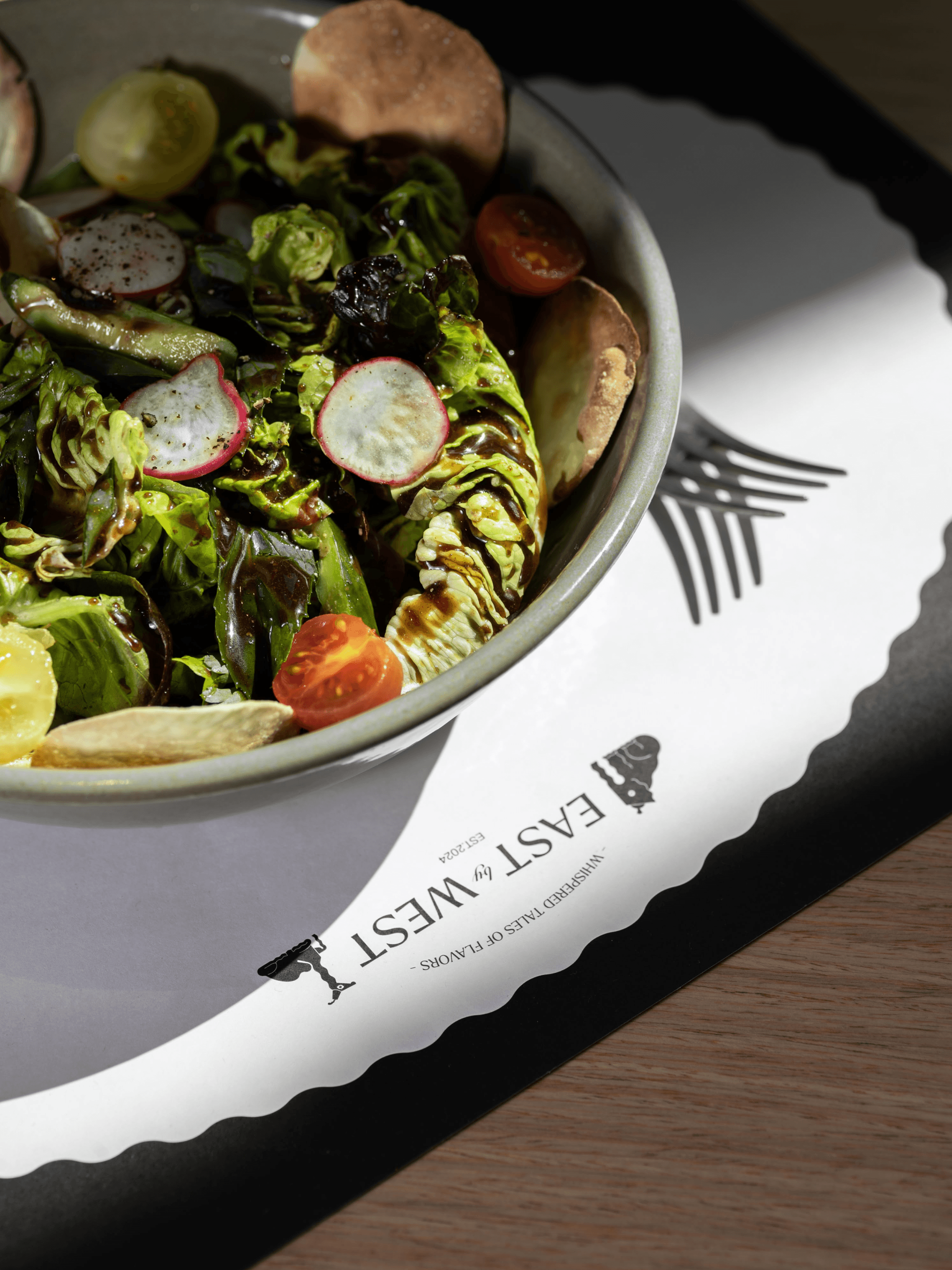 East by West restaurant food photography – fresh salad dish