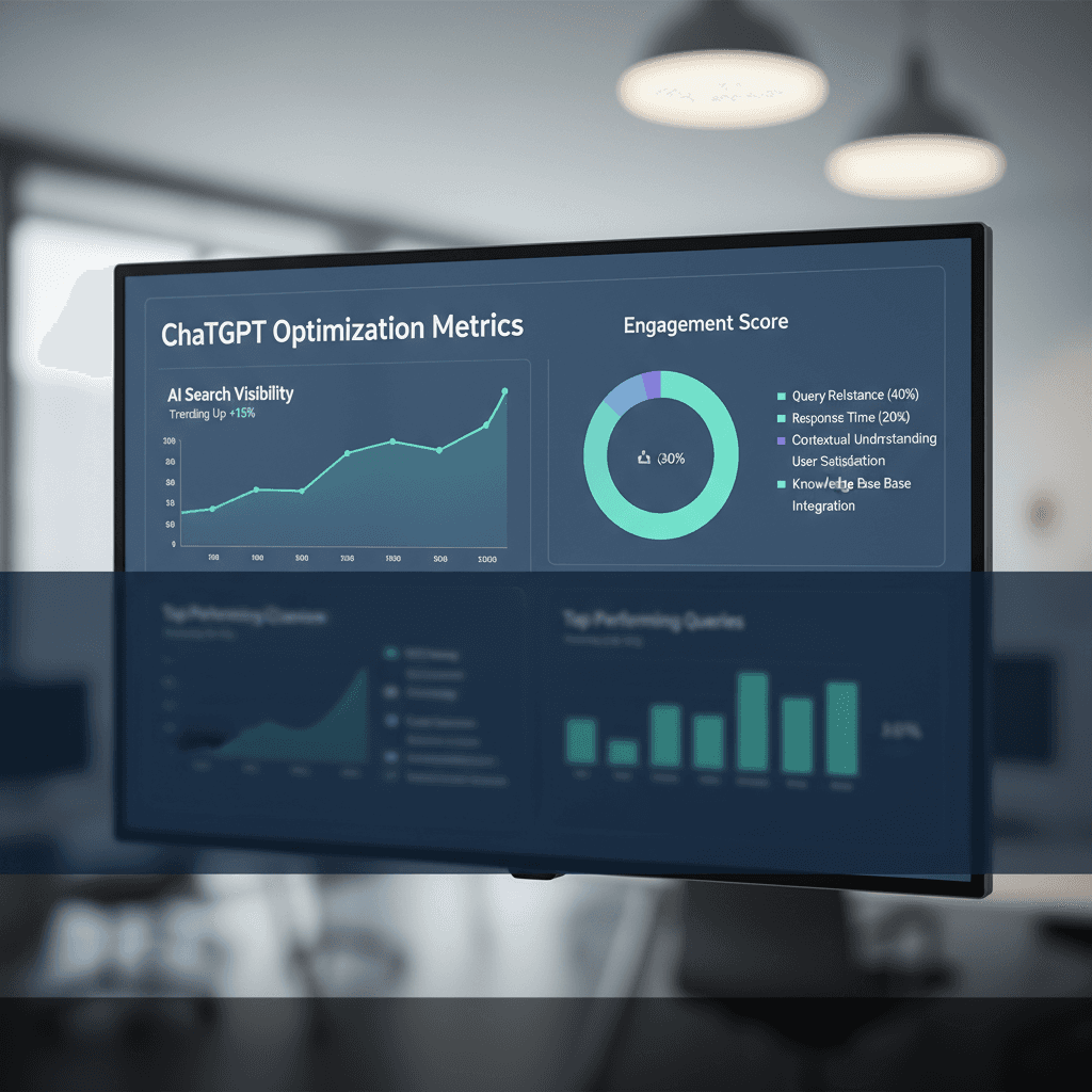 ChatGPT optimization dashboard showing how to optimize for ChatGPT performance metrics