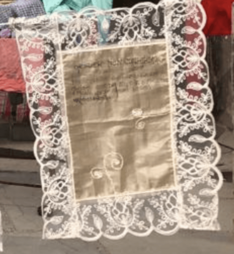 herd of sheep on road painting