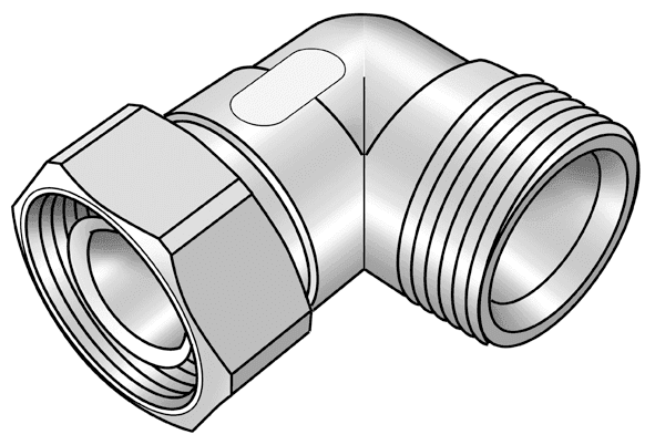 KE KELIT Euroconus 2delige verloopknie 90gr 3/4"x3/4" - draaibaar