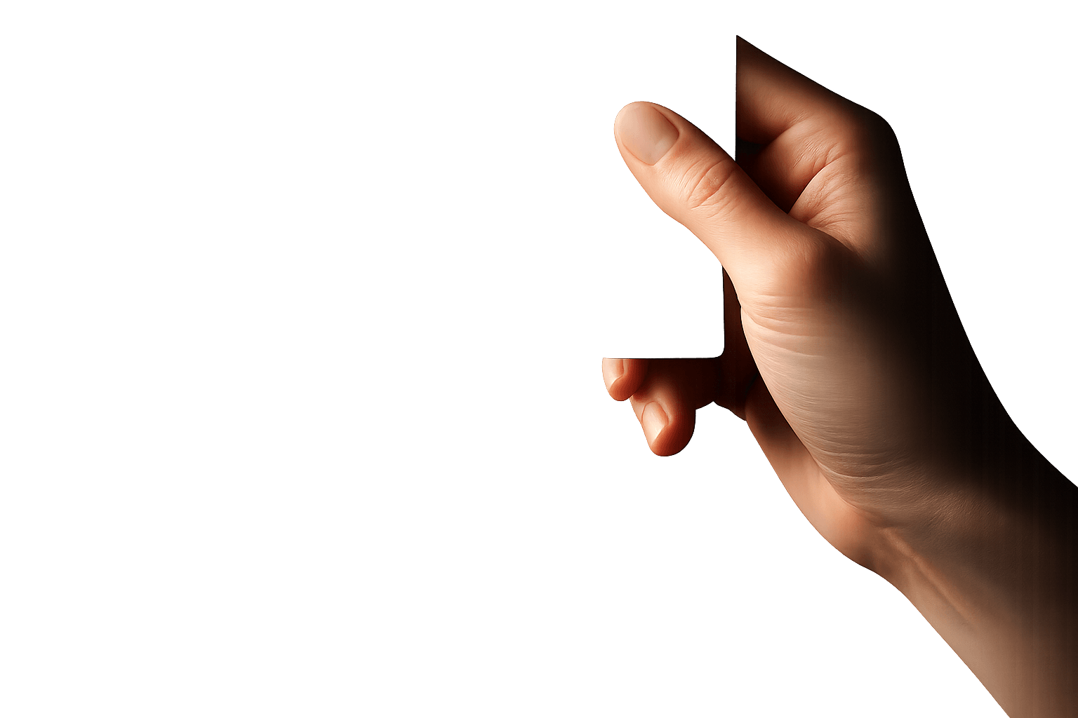 hand holding a card
