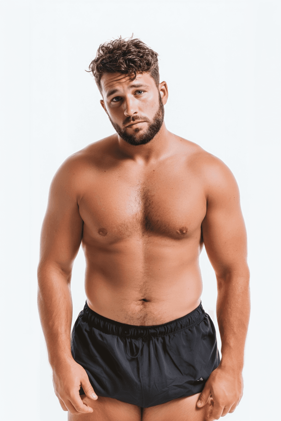 Man after fitness body transformation