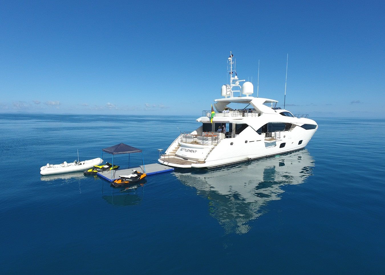 Yacht on water