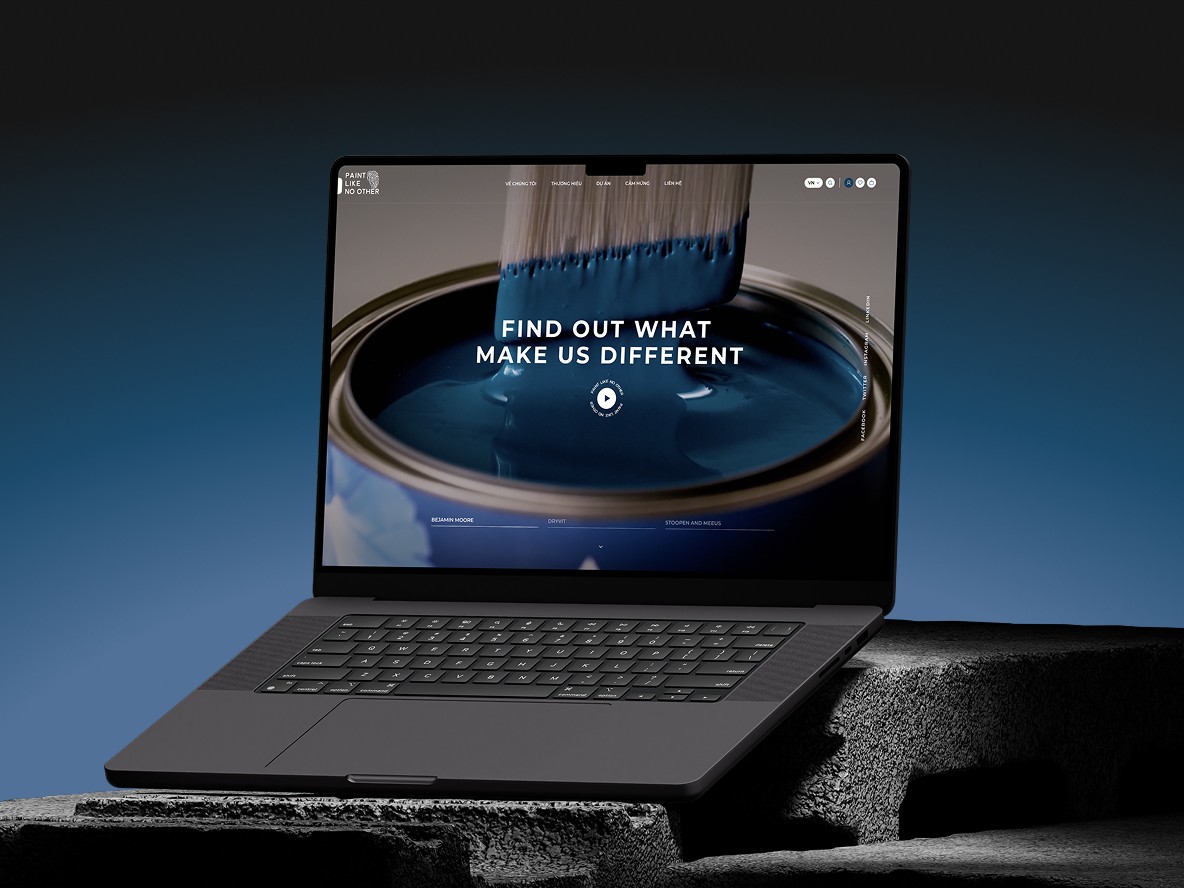 Website image placed in laptop mockup