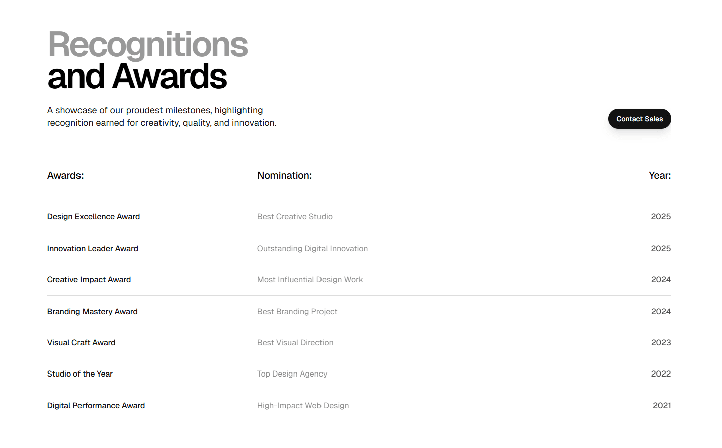 Framer Award Section Component