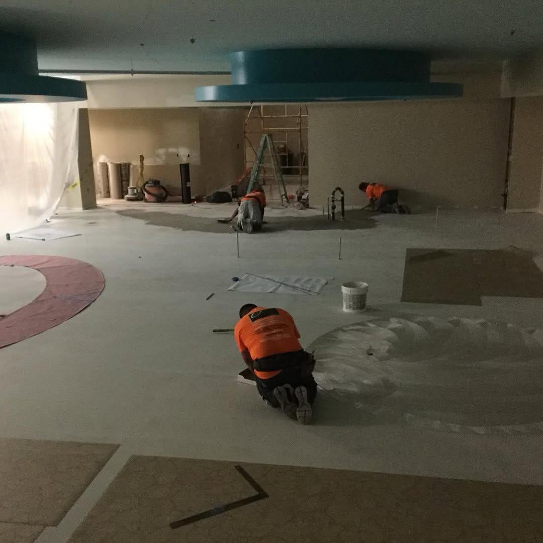 Curve transferred to the floor with the field sheet cut back