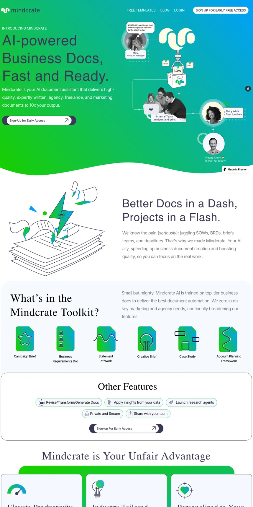 Mindcrate website screenshot