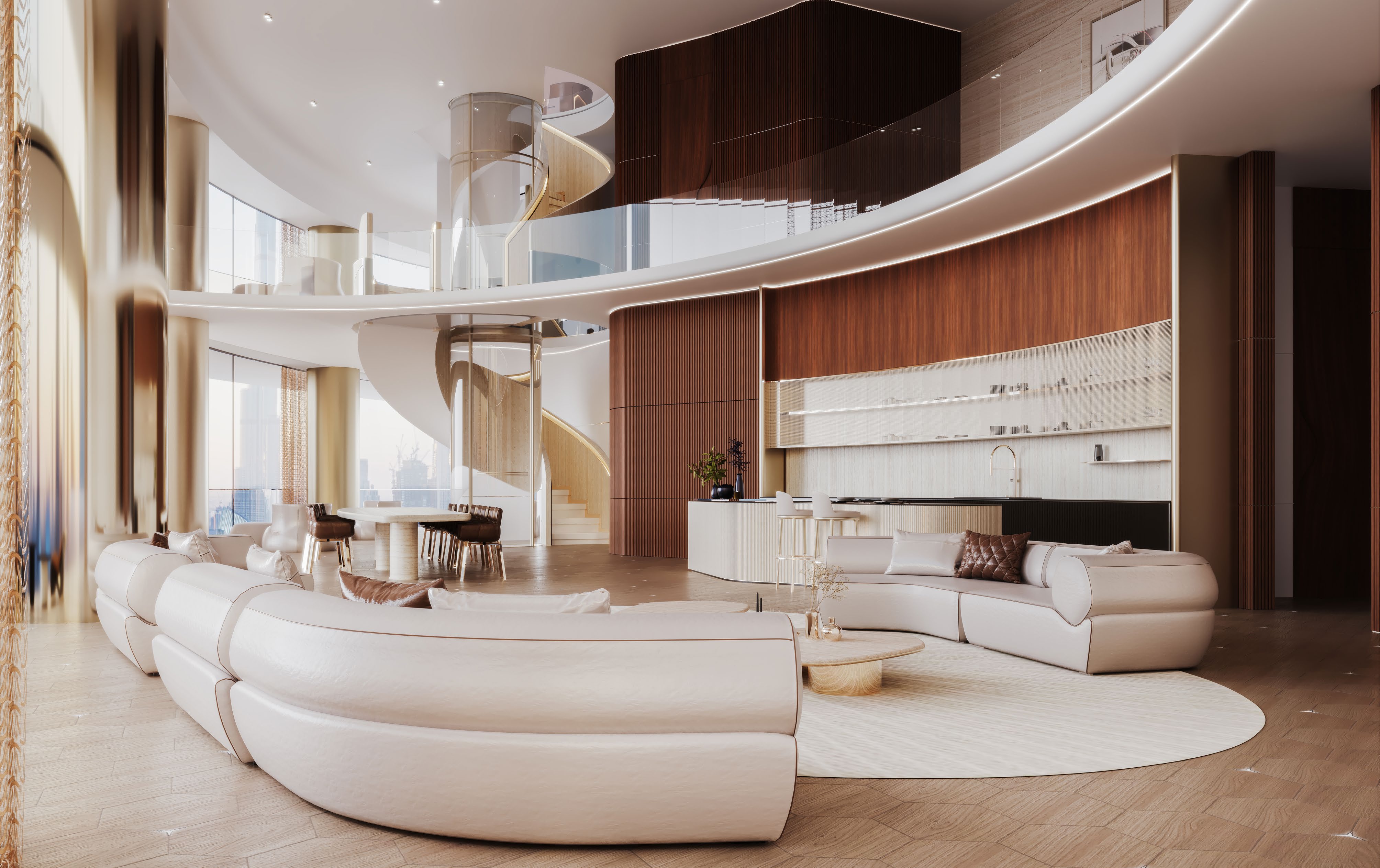 Mercedes-Benz Places Binghatti luxury apartments in Downtown Dubai — exclusive real estate offered by Tylt Real Estate. Buy premium Dubai property with crypto.