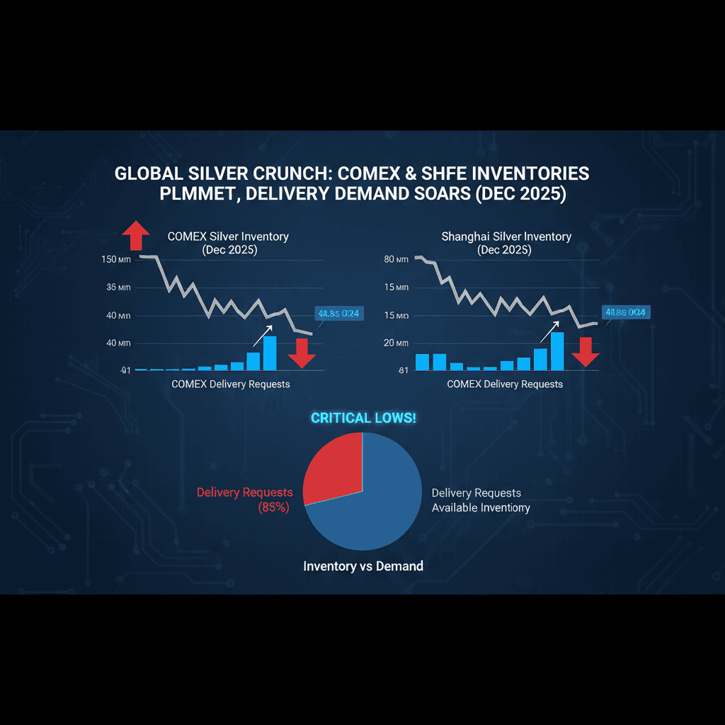 Data chart: COMEX vs Shanghai Silver Inventories December 2025