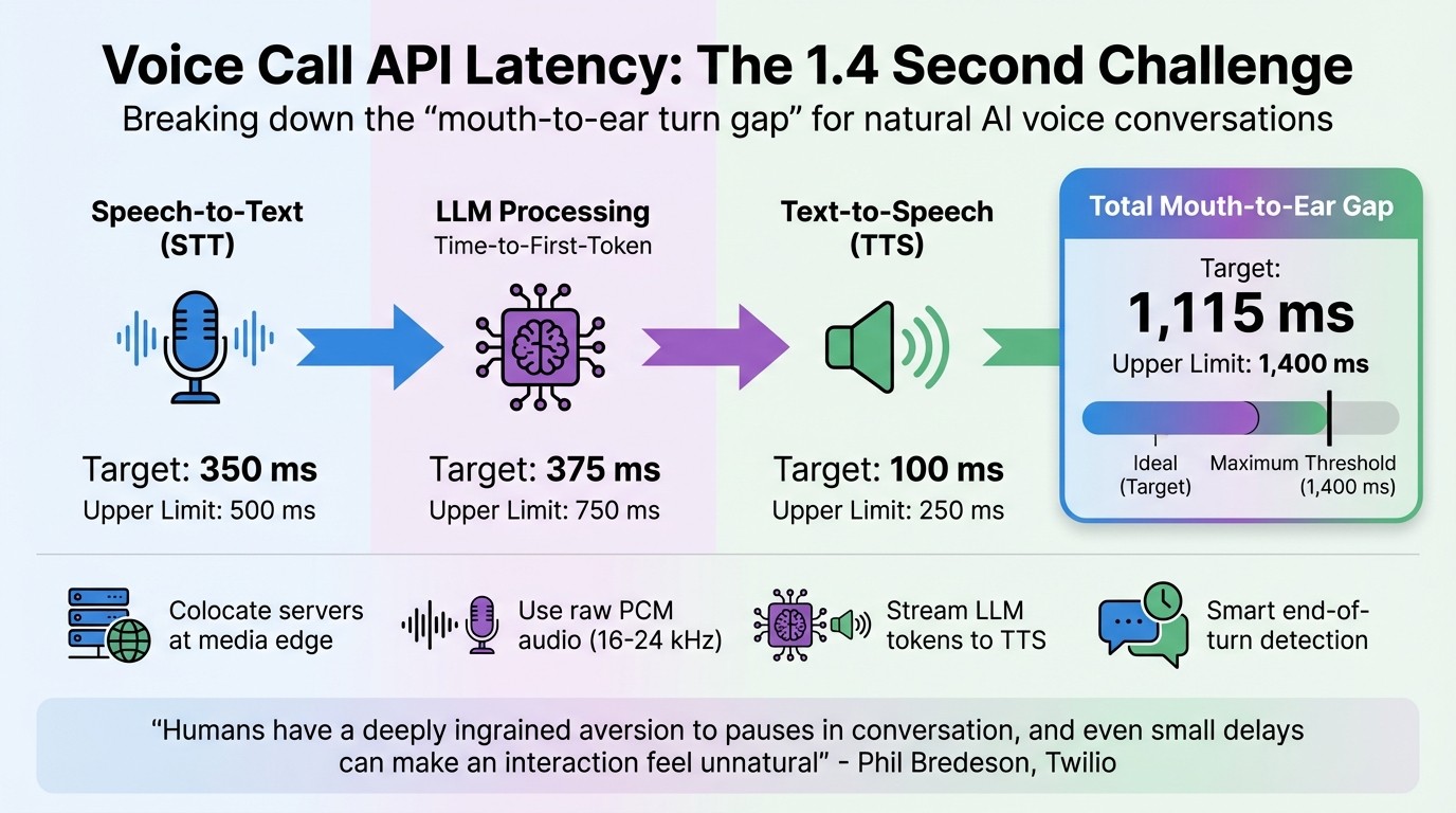 Voice Call API Latency Breakdown: Achieving Natural Conversation Flow