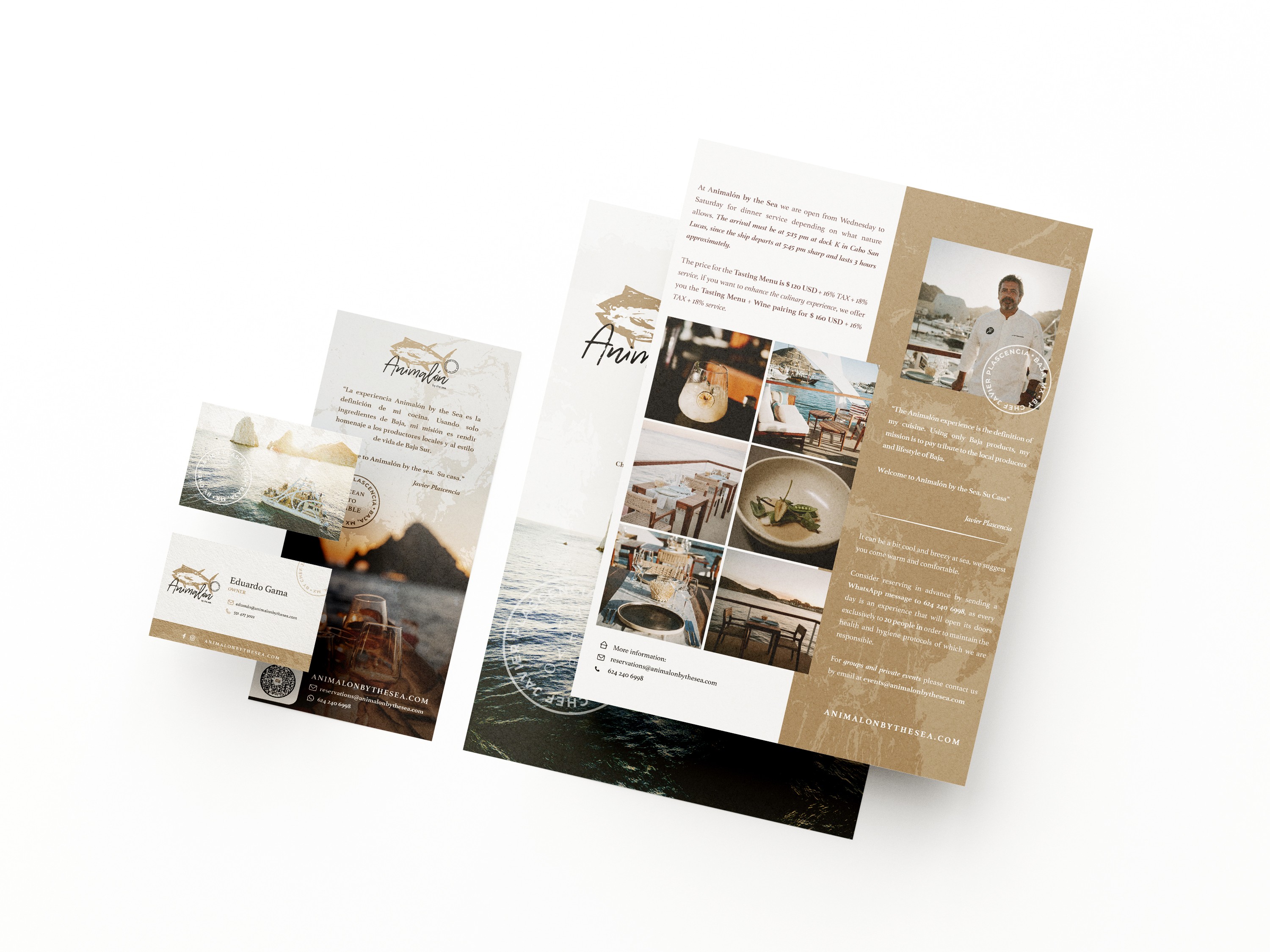 A mockup of a Macbook with the header of the website