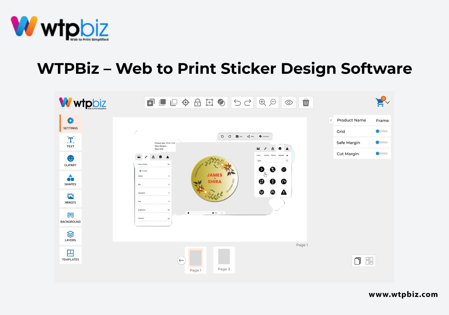 WTPBiz – Web to Print Sticker Design Software