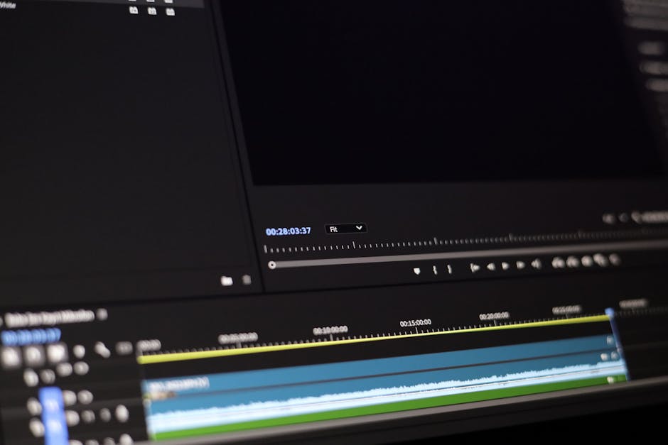 A detailed timeline of a music video project in Adobe Premiere Pro, showing various tracks for video, audio, and effects - music video editor NYC