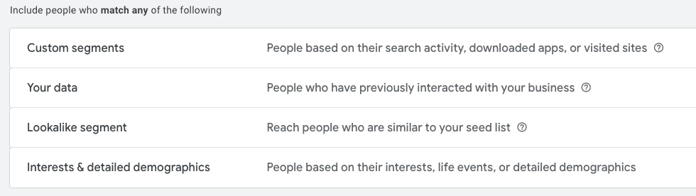 How to set up a YouTube ad targeting/audience