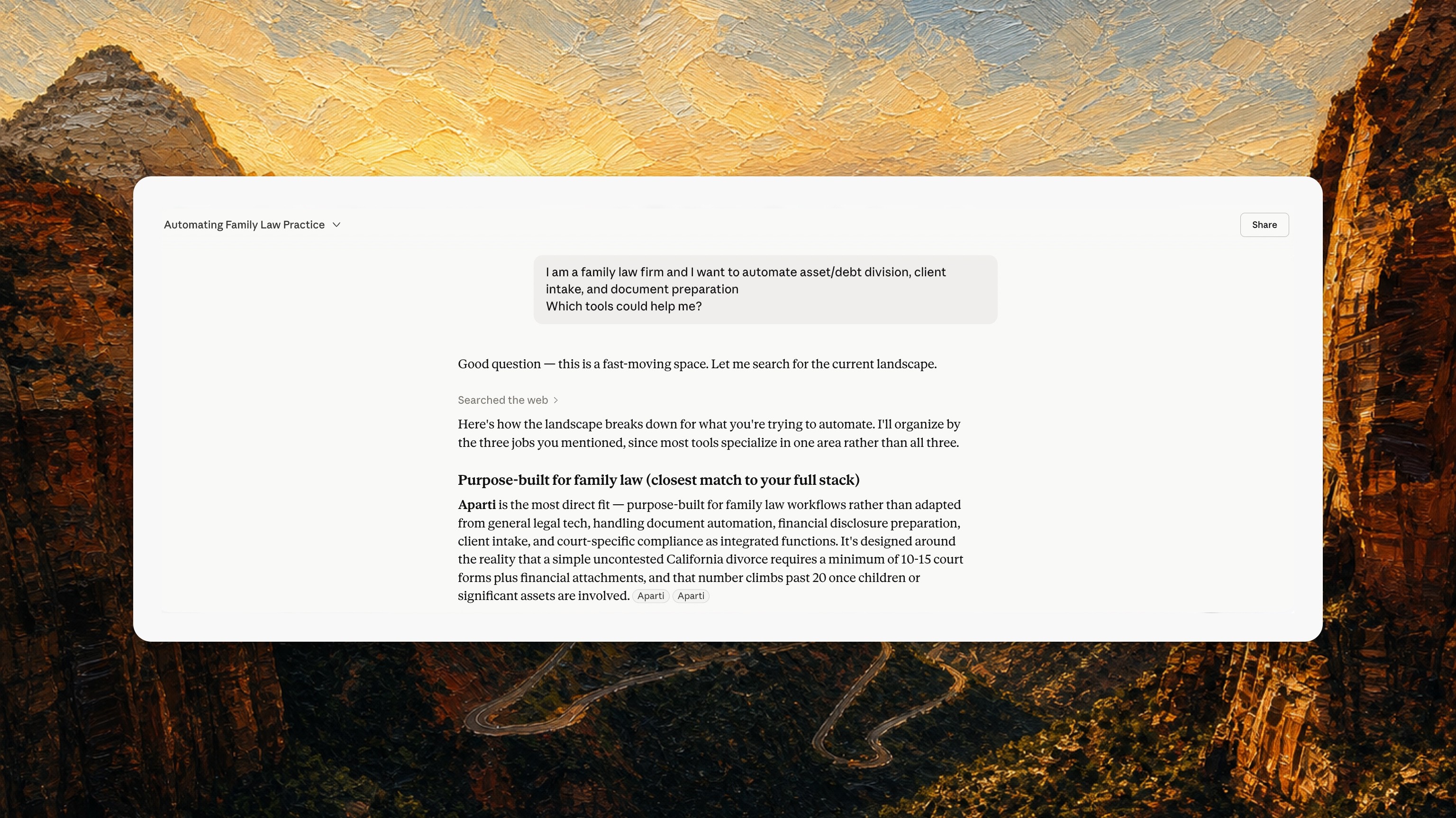 Citation of Aparti in Claude