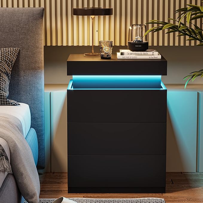 Nightstand with sliding top – A stylish and functional furniture piece, perfect for any modern home.