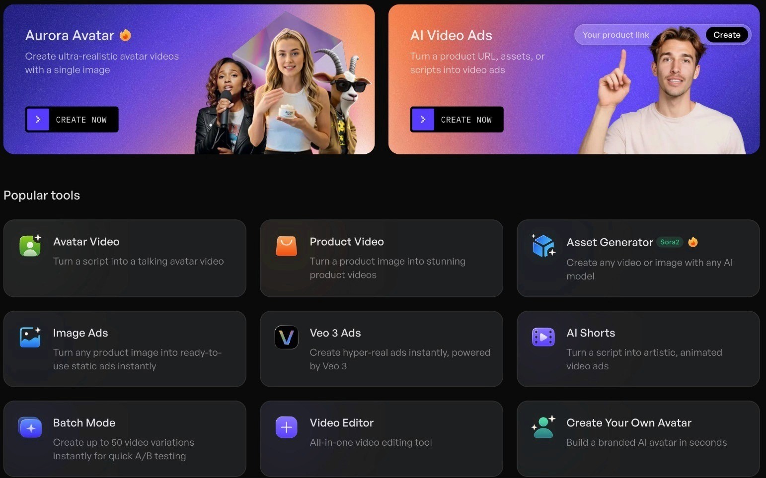 Creatify, an alternative to Arcads