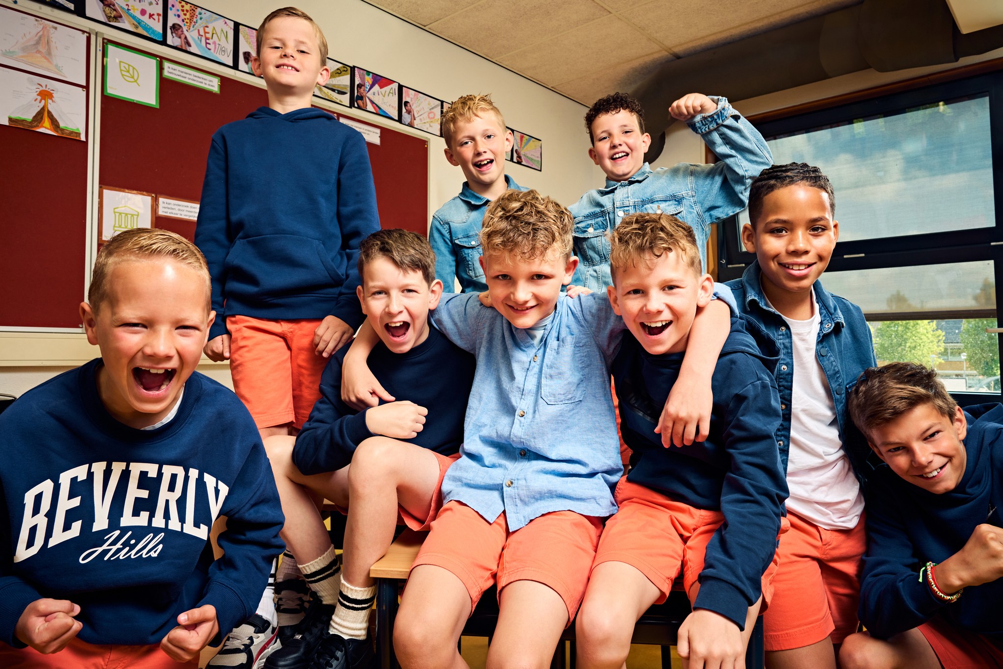 Vincent en zijn vrienden in de klas