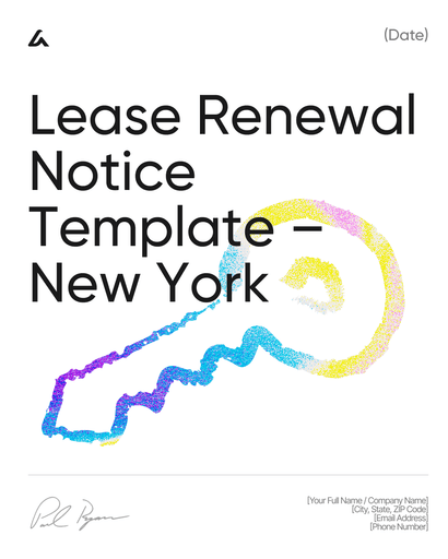 Lease Renewal Notice Template – New York