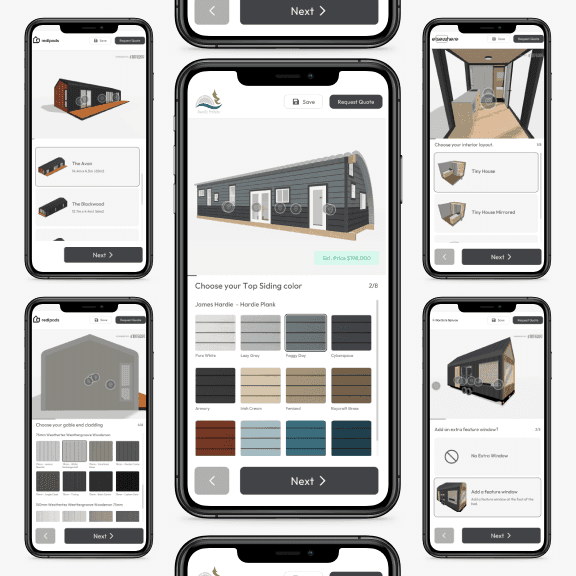 3D Configurator for tiny homes, container homes, and ADU Businesses