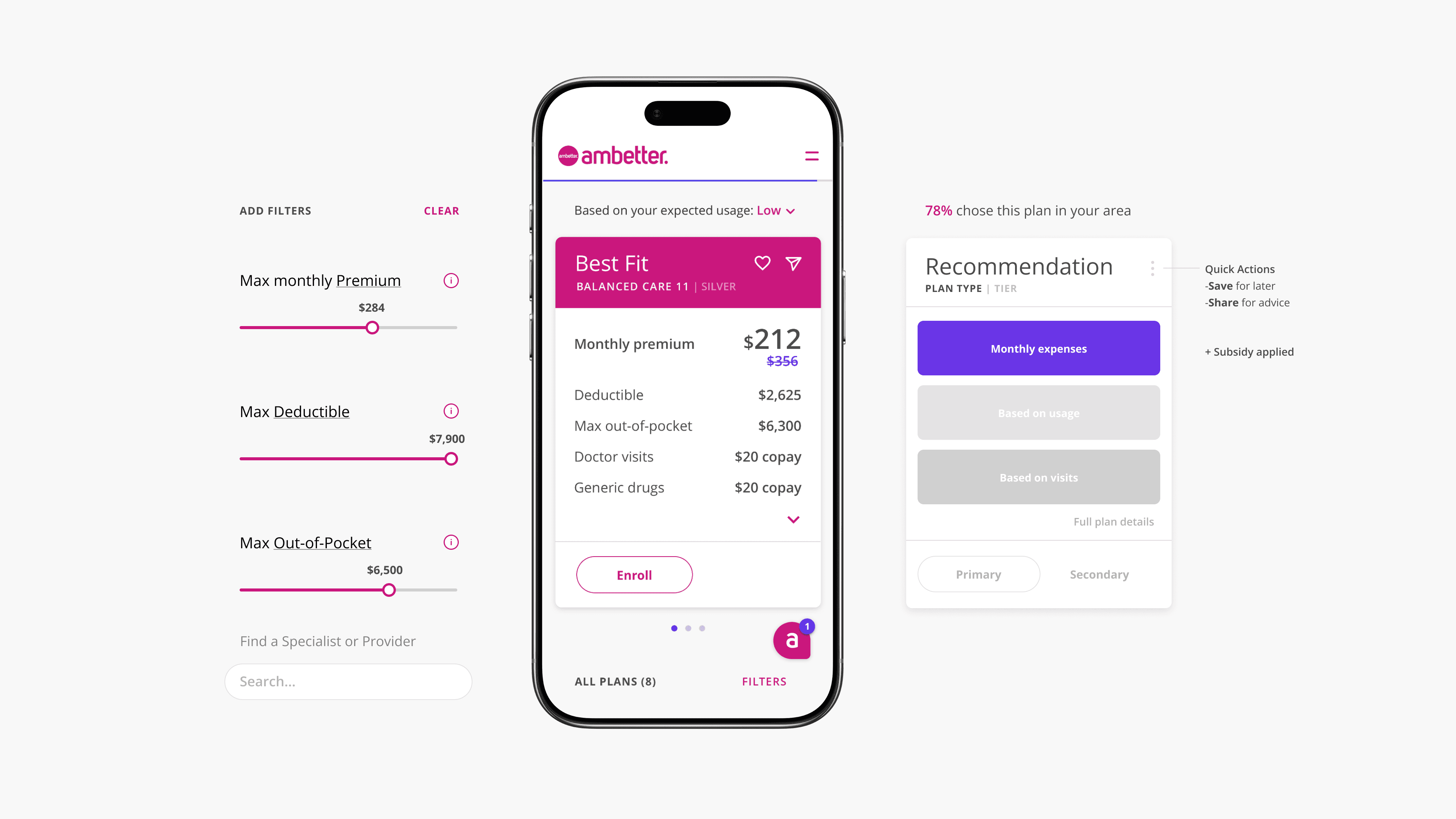 Plan recommendation redesign based on qualitative feedback