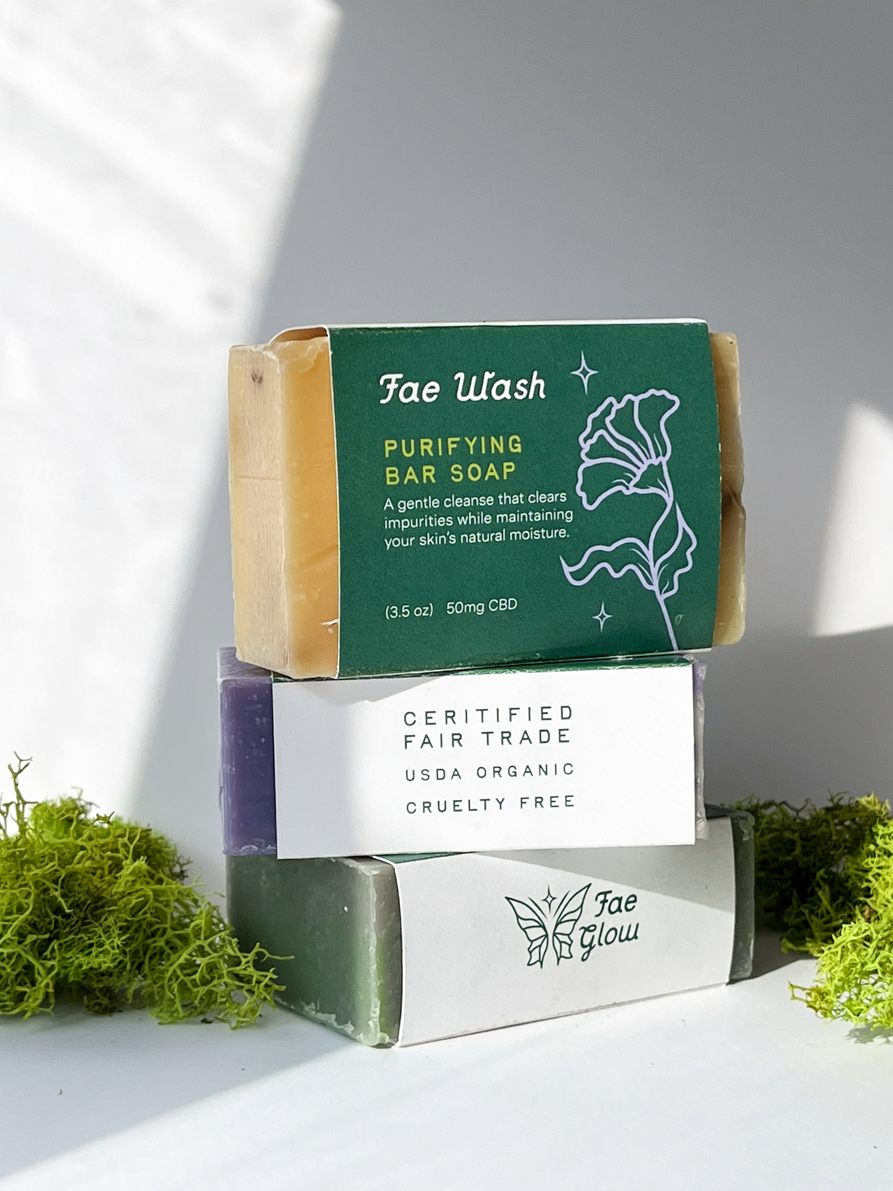Fae Glow soap packaging 