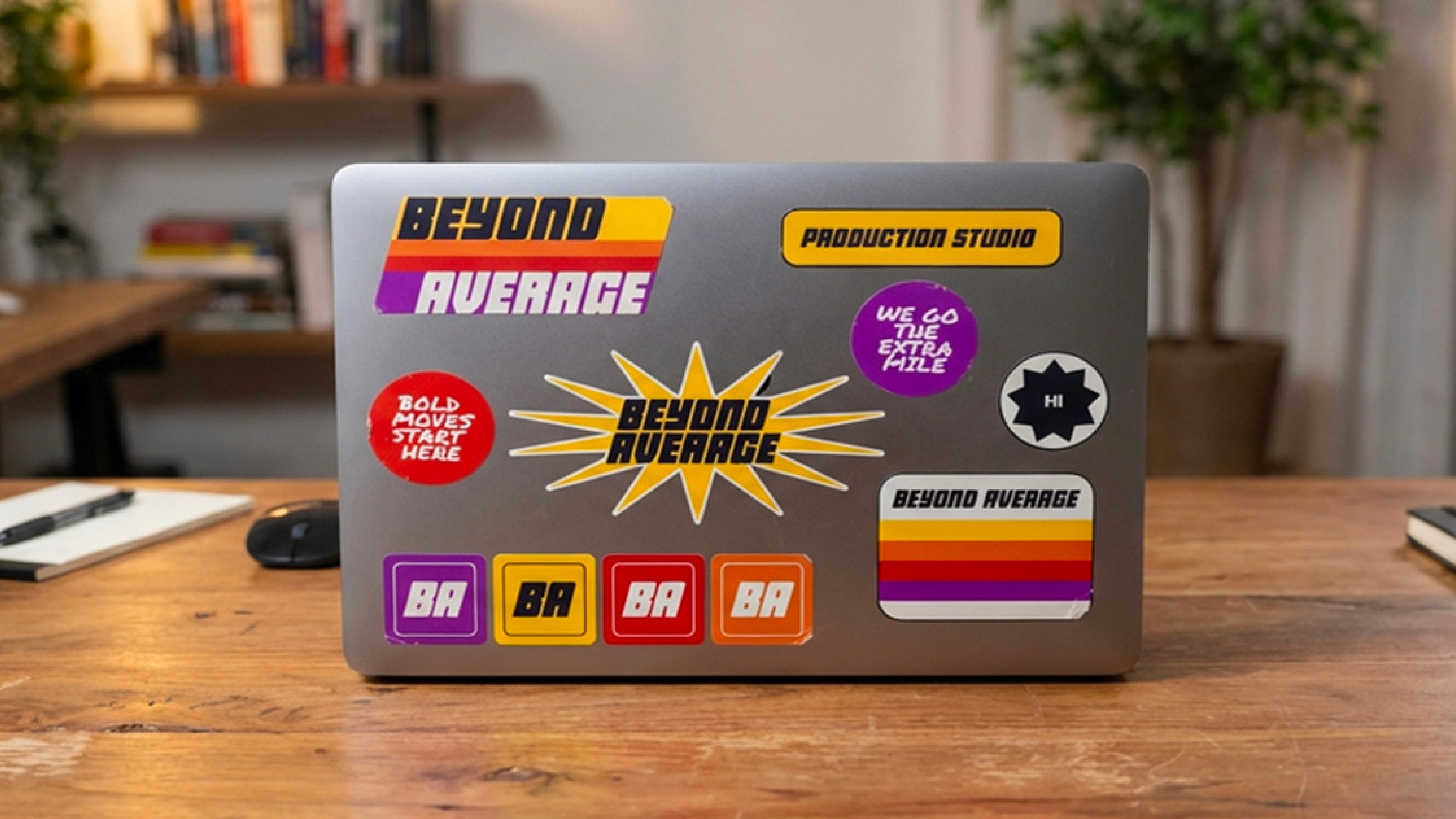 Beyound Average stickers laptop