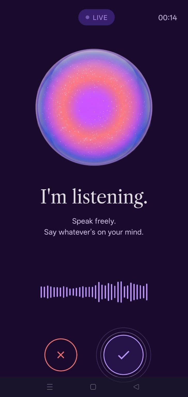 NextYou listening phone screenshot