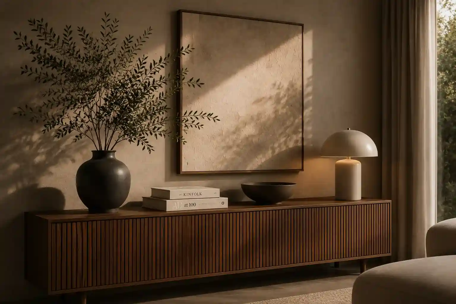 Furniture and décor in a modern interior