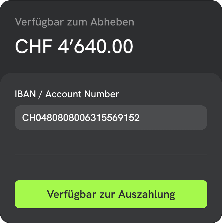 Illustration Auszahlungen auf IBAN