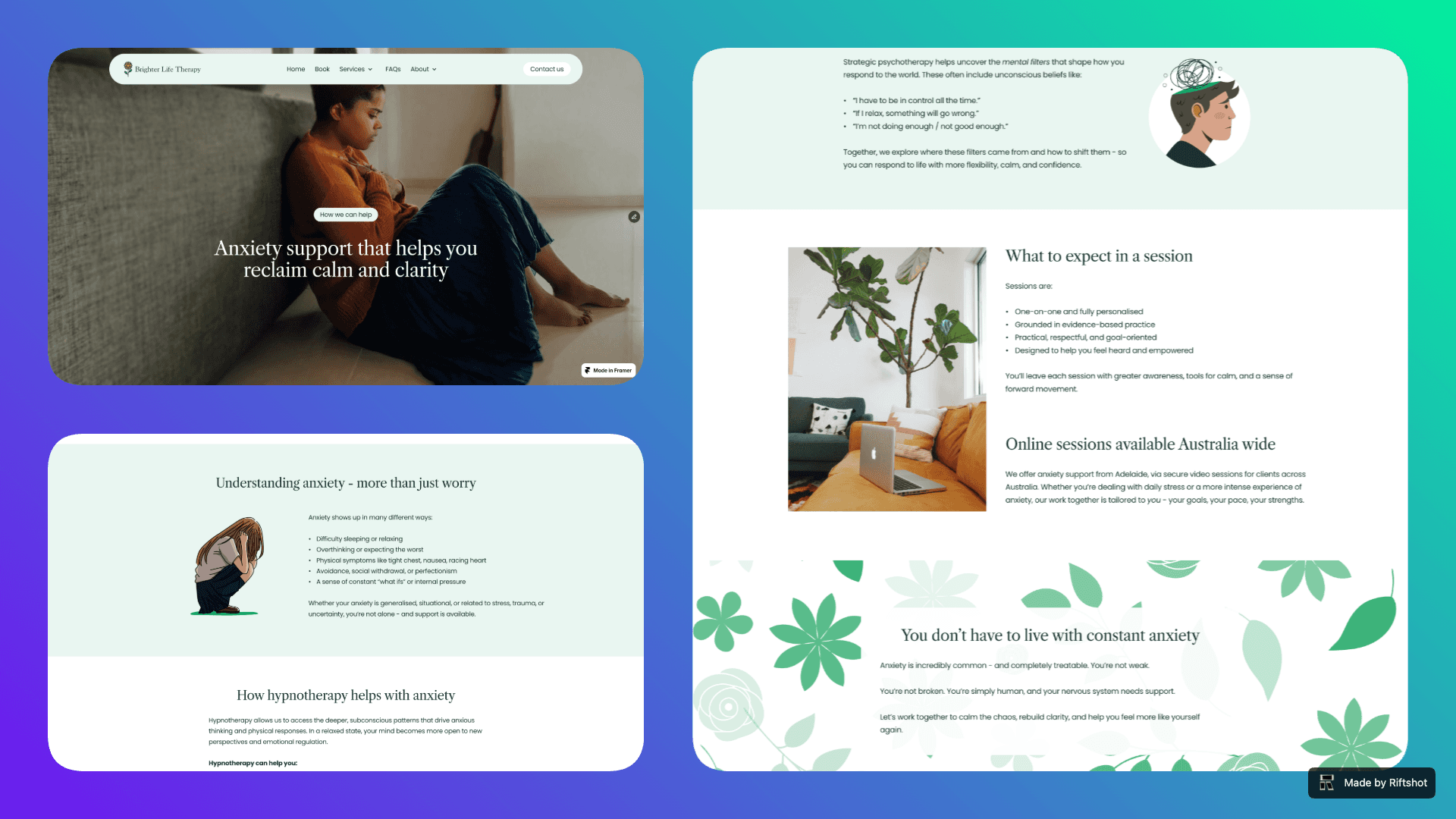 Screenshot of Brighter Life Therapy Website