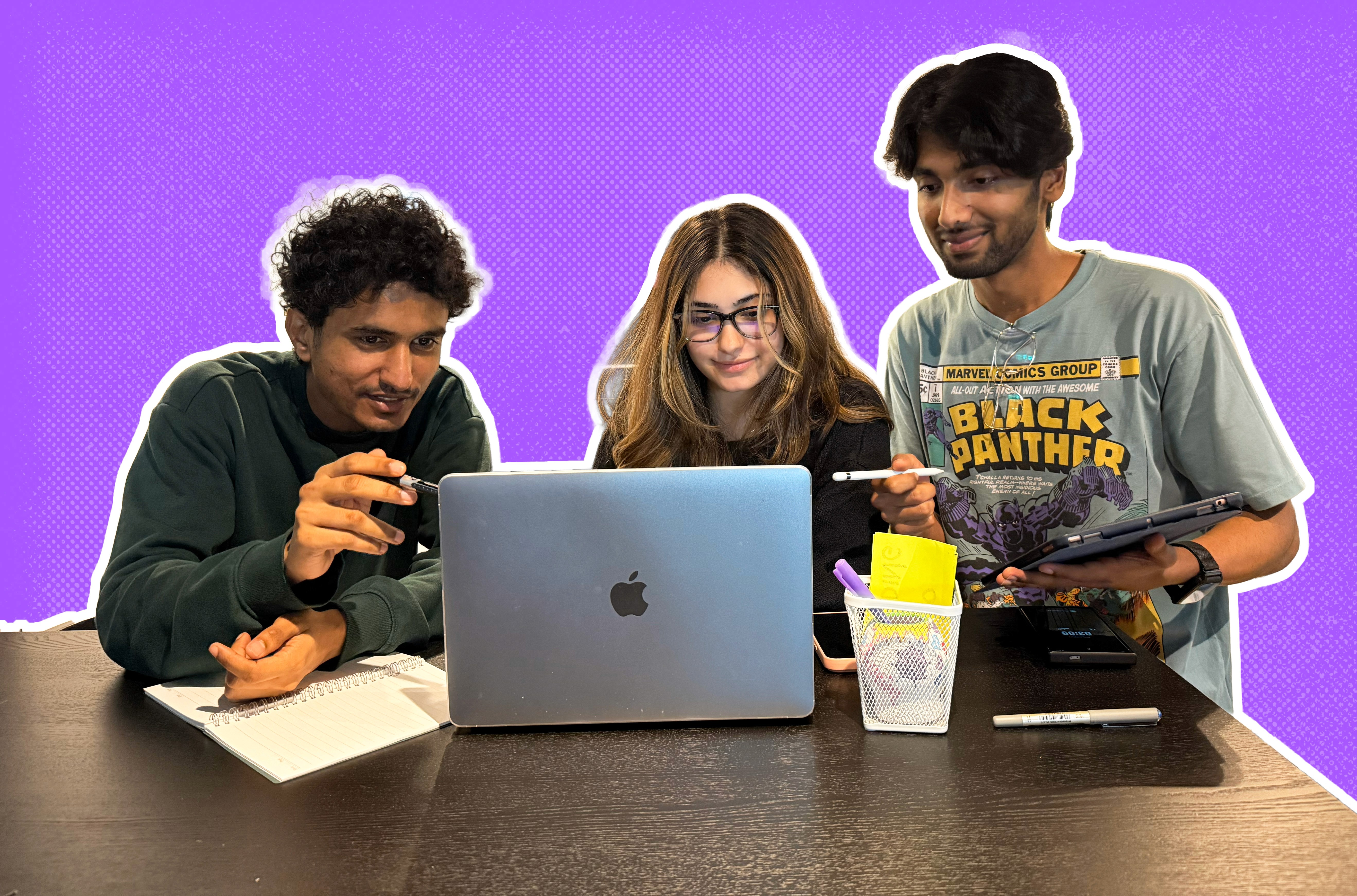 Group of people using laptop