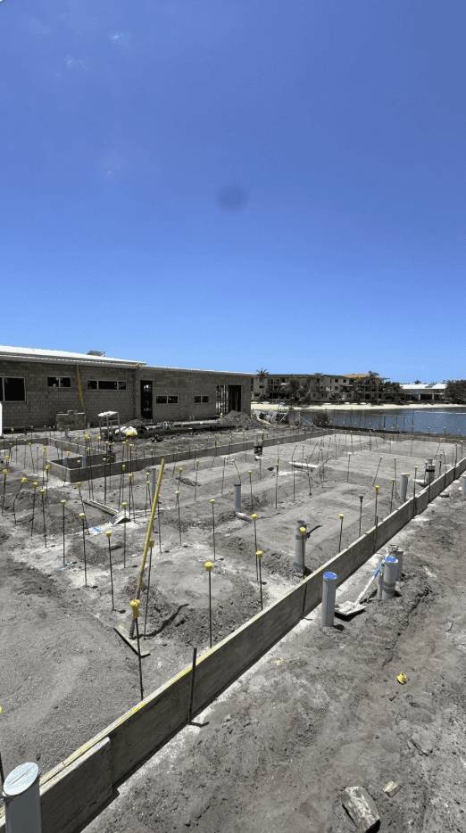 Commercial slab site levelled and prepared for construction, Sunshine Coast