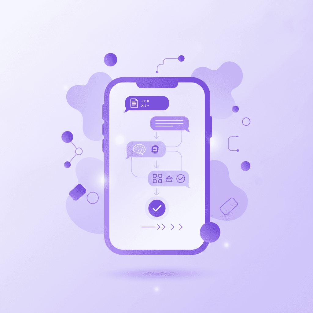 Student receiving 24/7 academic support from an AI powered study assistant on a smartphone