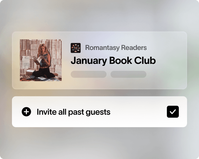 Customizable themes and effects for party invites