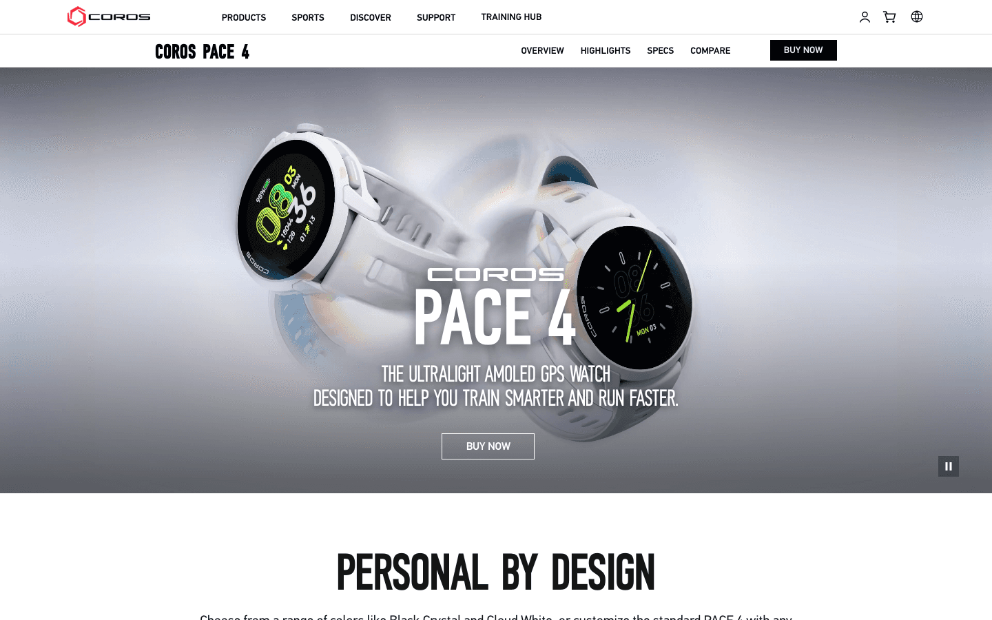 COROS PACE 4 product page