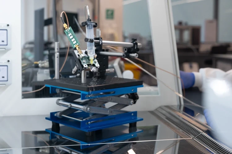 Laboratory microscope used in medical and scientific research