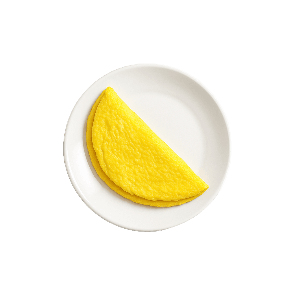 White Ceramic Plate with Omelet