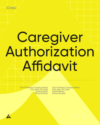 Caregiver Authorization Affidavit