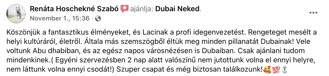 dubai utazás dubaineked vélemények
