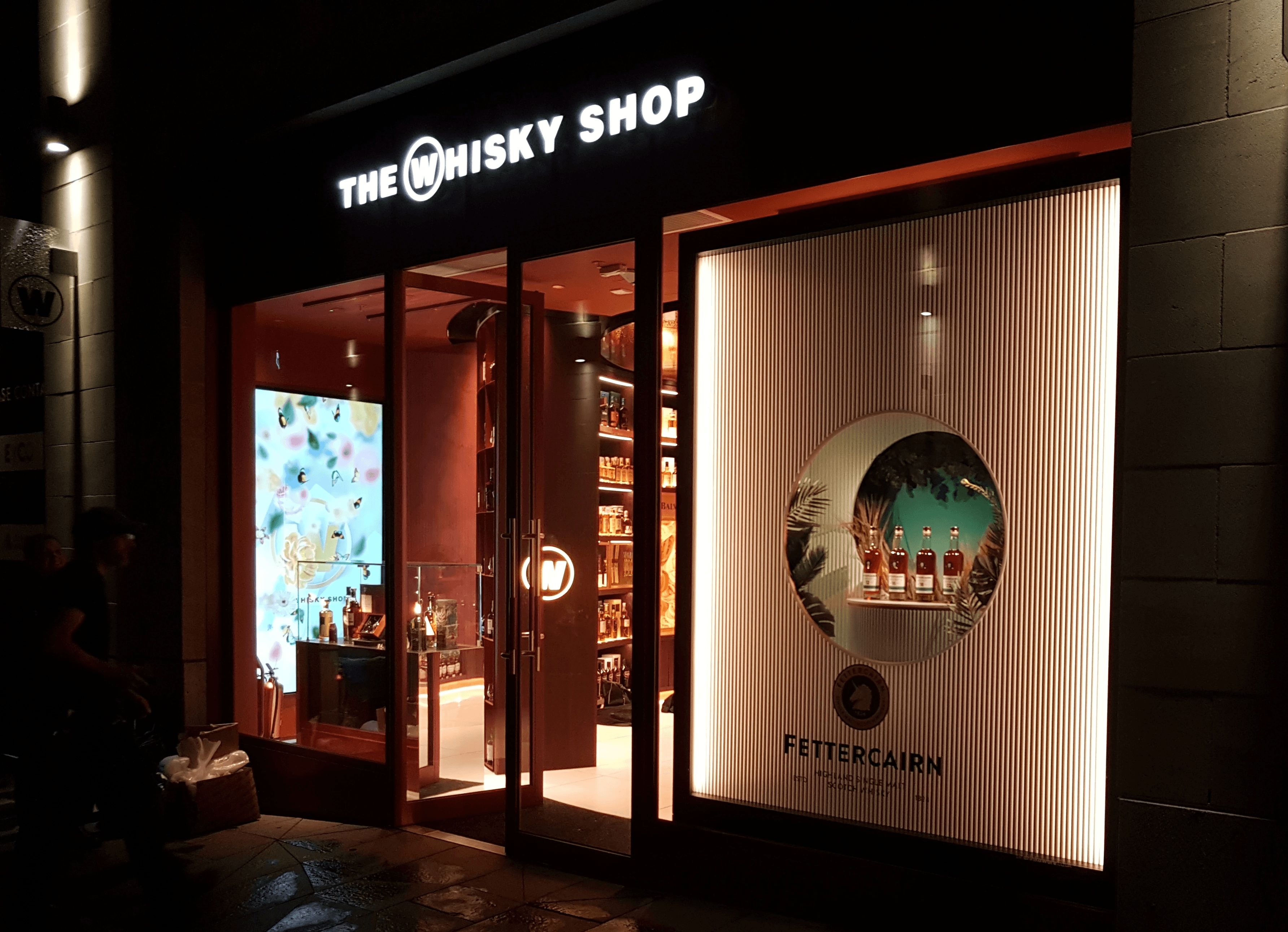 Branded window retail display installation design and fabrication for whisky product